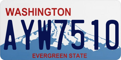 WA license plate AYW7510