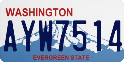 WA license plate AYW7514