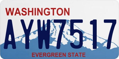 WA license plate AYW7517