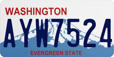 WA license plate AYW7524