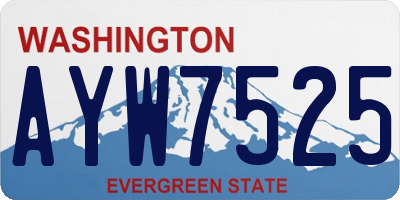 WA license plate AYW7525