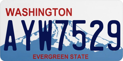WA license plate AYW7529