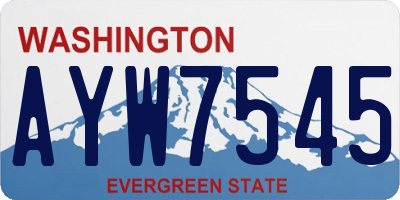 WA license plate AYW7545