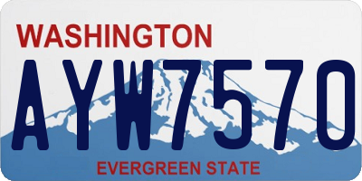 WA license plate AYW7570