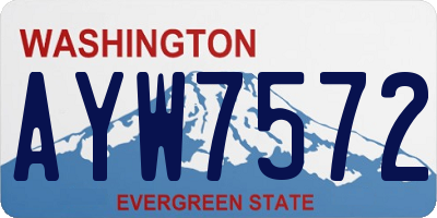WA license plate AYW7572