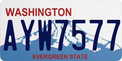 WA license plate AYW7577