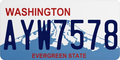 WA license plate AYW7578