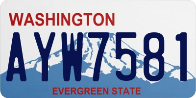 WA license plate AYW7581