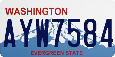 WA license plate AYW7584