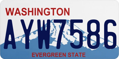 WA license plate AYW7586