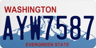 WA license plate AYW7587