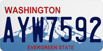 WA license plate AYW7592