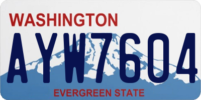 WA license plate AYW7604