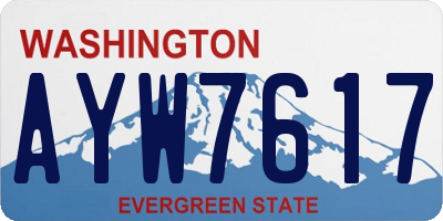 WA license plate AYW7617