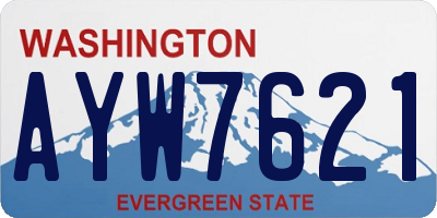WA license plate AYW7621