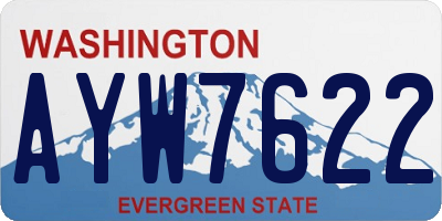 WA license plate AYW7622