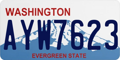 WA license plate AYW7623