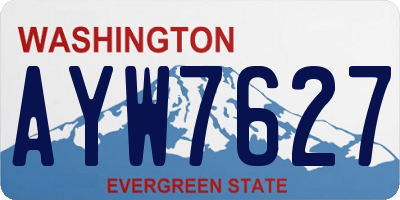 WA license plate AYW7627