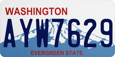 WA license plate AYW7629