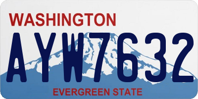 WA license plate AYW7632