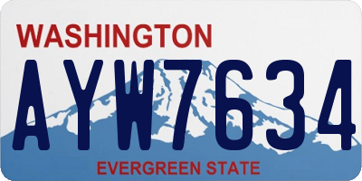 WA license plate AYW7634