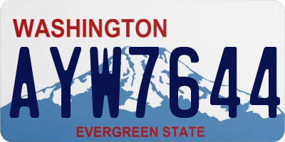 WA license plate AYW7644