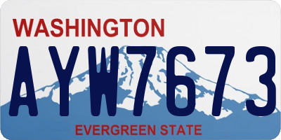 WA license plate AYW7673