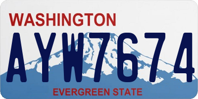 WA license plate AYW7674