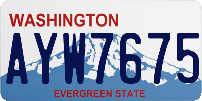 WA license plate AYW7675