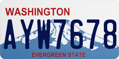 WA license plate AYW7678