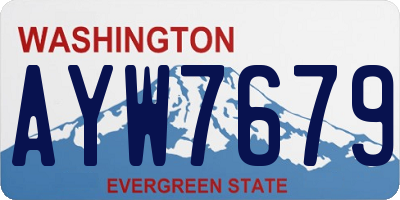 WA license plate AYW7679