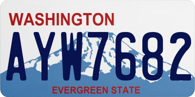 WA license plate AYW7682