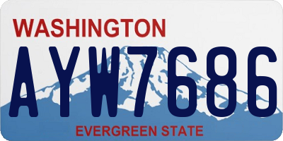 WA license plate AYW7686