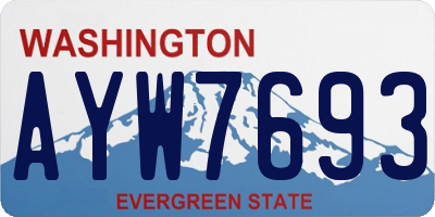 WA license plate AYW7693