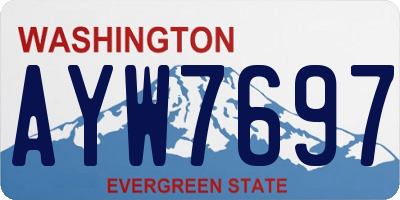 WA license plate AYW7697