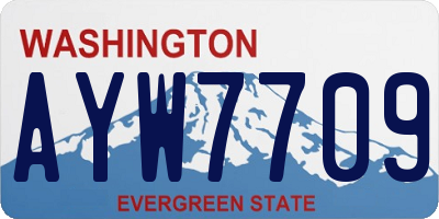 WA license plate AYW7709