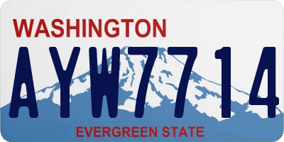 WA license plate AYW7714