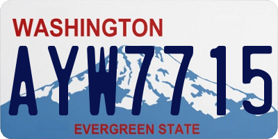WA license plate AYW7715
