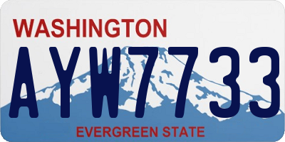 WA license plate AYW7733