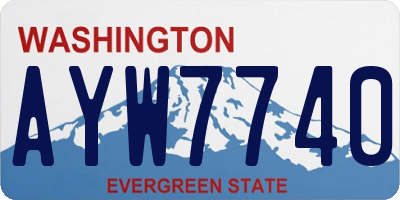 WA license plate AYW7740