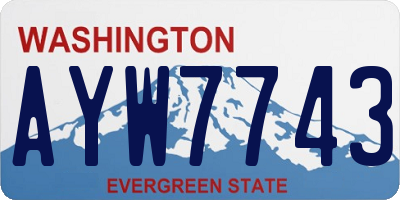 WA license plate AYW7743