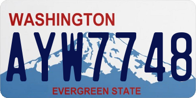 WA license plate AYW7748