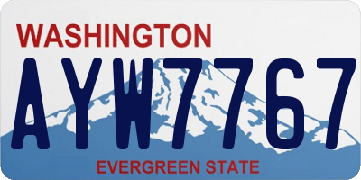 WA license plate AYW7767