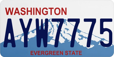 WA license plate AYW7775