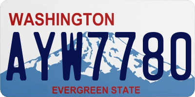 WA license plate AYW7780