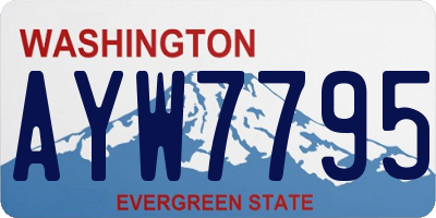 WA license plate AYW7795