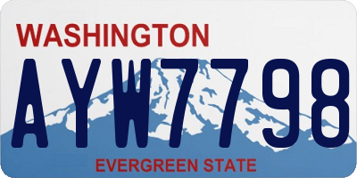 WA license plate AYW7798