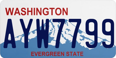 WA license plate AYW7799