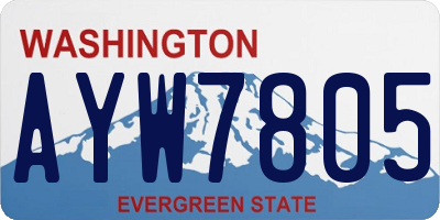 WA license plate AYW7805