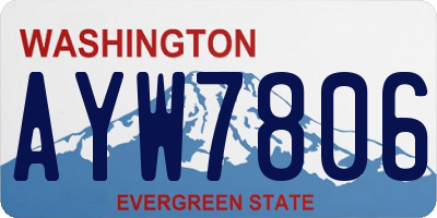 WA license plate AYW7806